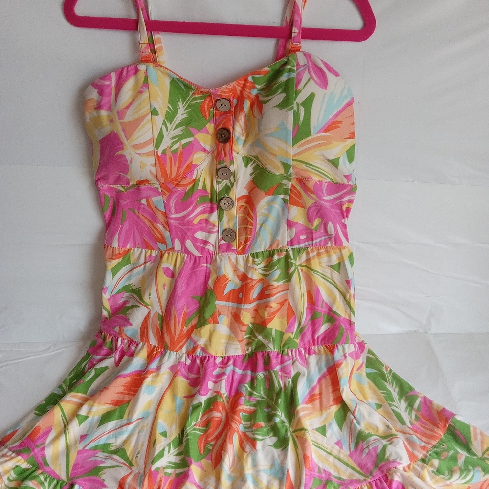 Tropical Floral Sundress Girl 7-9 - Picture 2 of 7